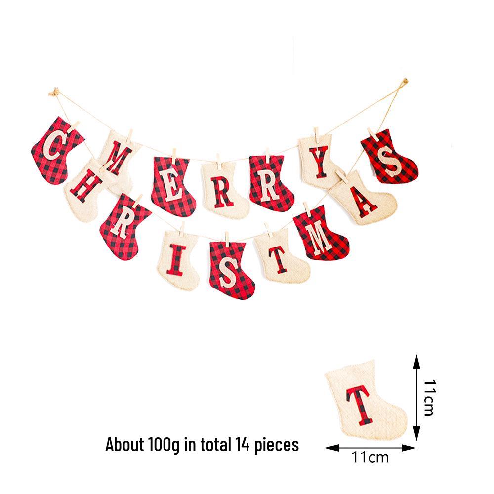 Handmade Burlap Christmas Decorations: Merry Christmas Bunting and Stockings