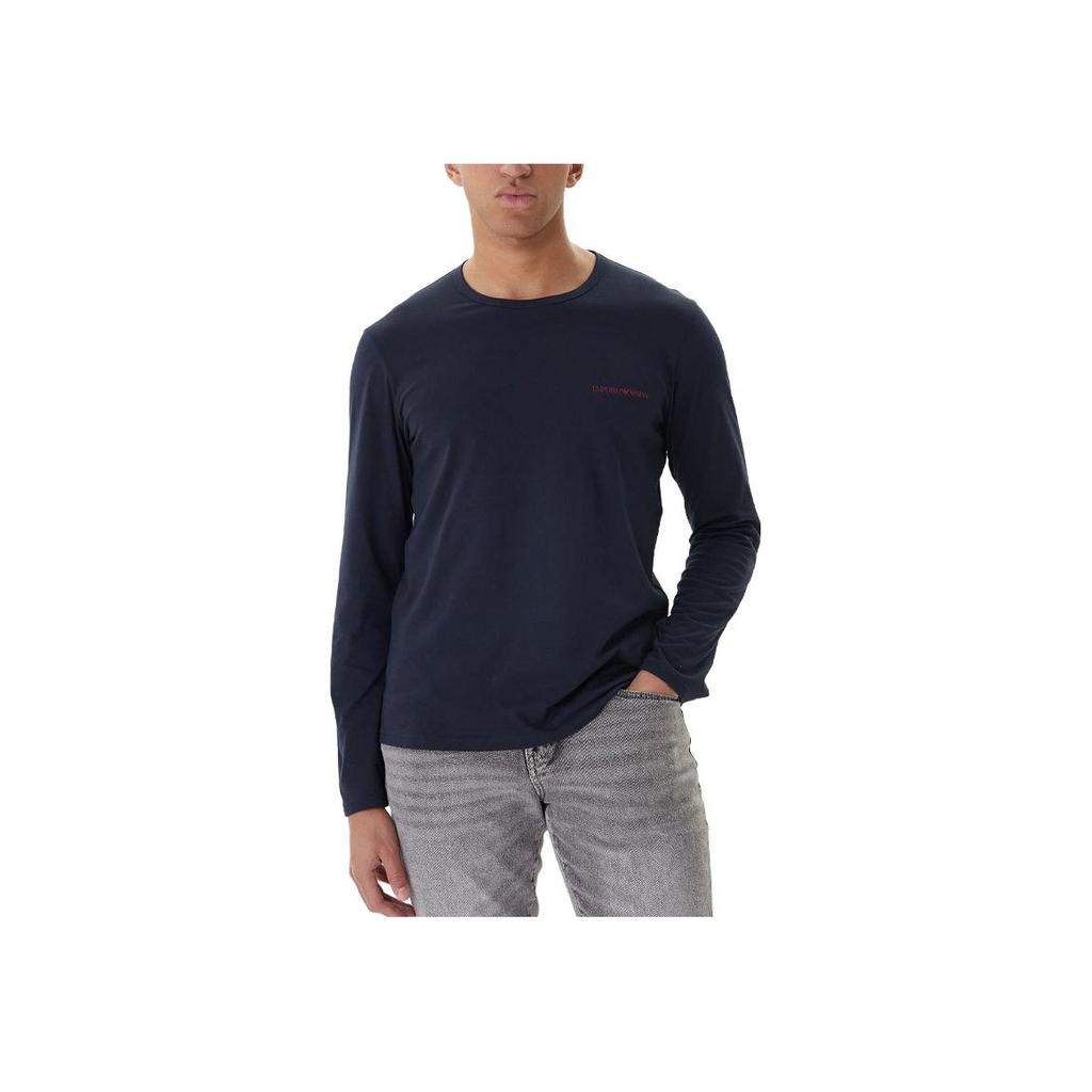 Emporio Armani FW25 Letter Print Crew Neck Long Sleeve T-Shirt Men Tops EM000382-AF10800-UB102