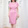 ZANZEA Women Summer Embroidery Lace Patchwork Casual Sheath Dress