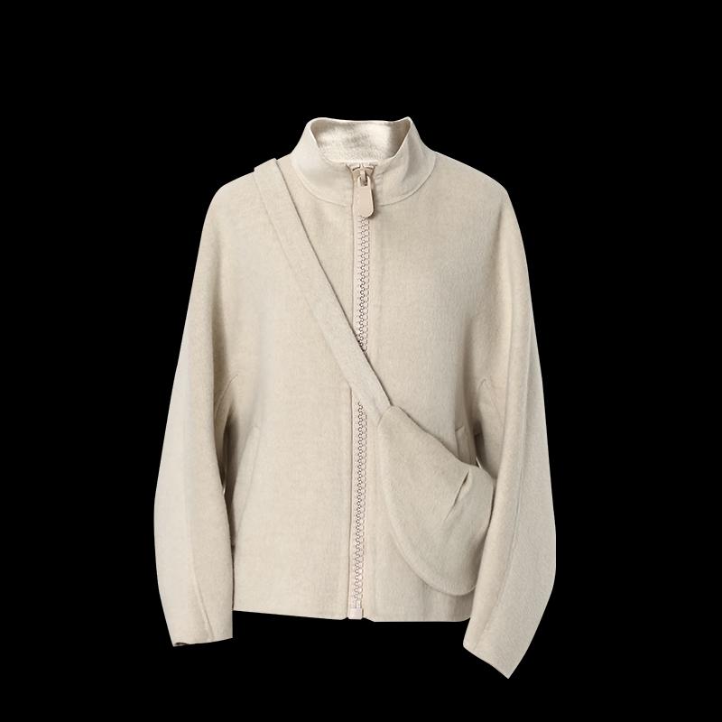 Women's Double-Faced Wool Blend Short Coat