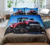 3D Print Excavator, Engineering Vehicle Bedding Set Kids Teenagers Winter Duvet Cover Set Bedroom Bed Linens Boys High-quality