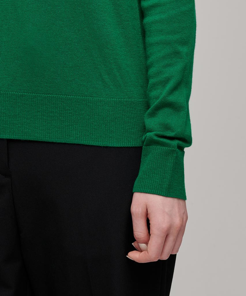 MUSINSA STANDARD WOMAN Women'S Merino Wool Blend High-Gauge Turtleneck Knit [Green]