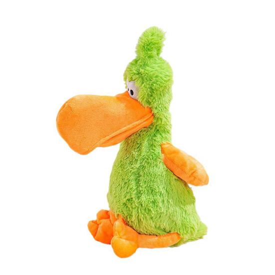 

Pet Toy Cartoon Toucan Shape Plush Dogs Food Dispensing Toy with Sound Feature Bite-Resistant Relieves Boredom Pet Enrichment Toy S зелёный