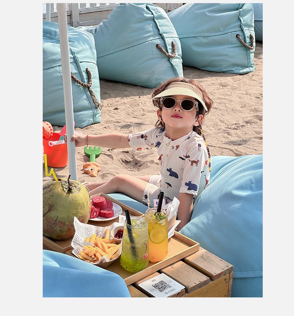 Koreanischer Stil 2025 Sommer Schnelltrocknender Einteiliger Badeanzug für Kinder - Niedliches Tierdesign für Strandurlaube