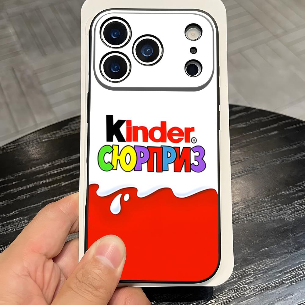Trolly Egg K-KINDER JOY Surprise Phone Case For IPhone 17 Pro Max 16 15 14 Pro Max 13 11 X Xs Xr 8 7Plus Silicone Cover