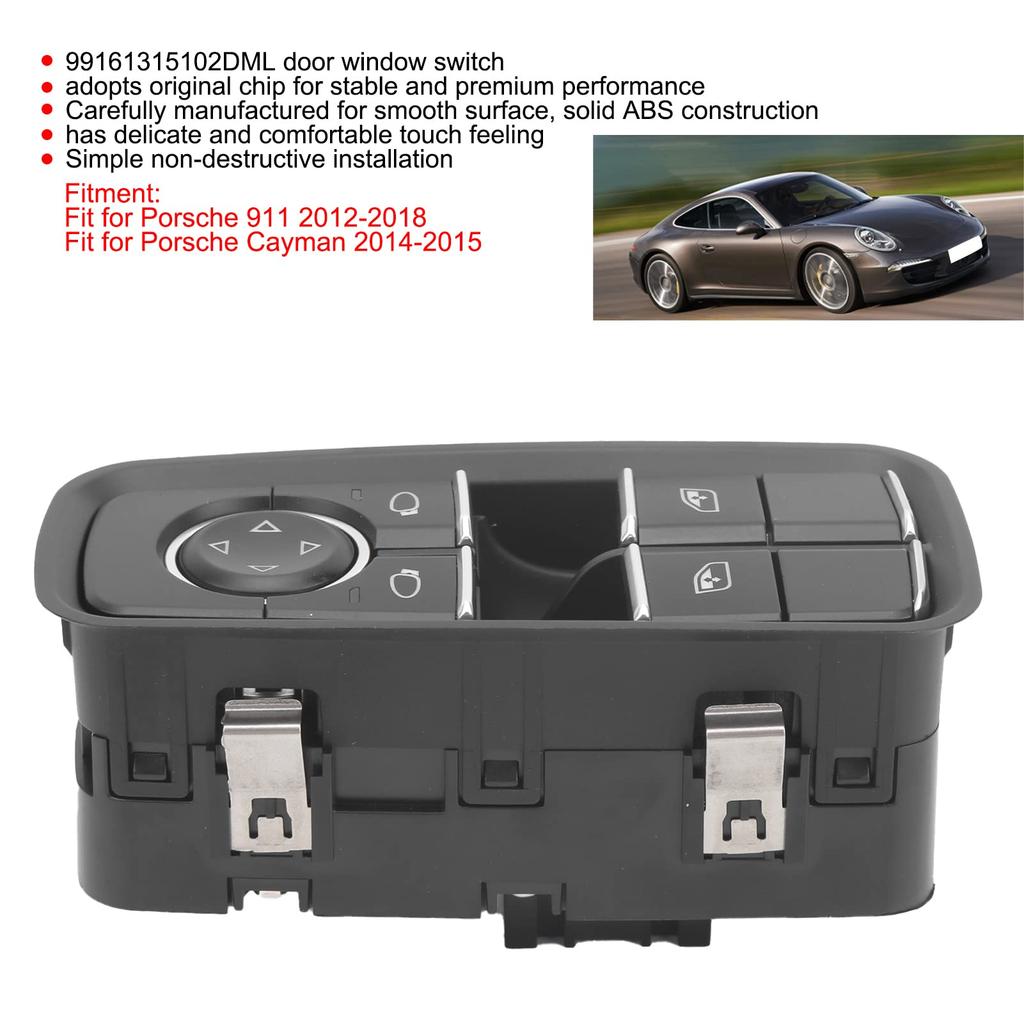 Driver Side Window Control High Performance Professional Window Door Switch Replacement for Porsche 911 2012-2018 Porsche Cayman 2014-2015