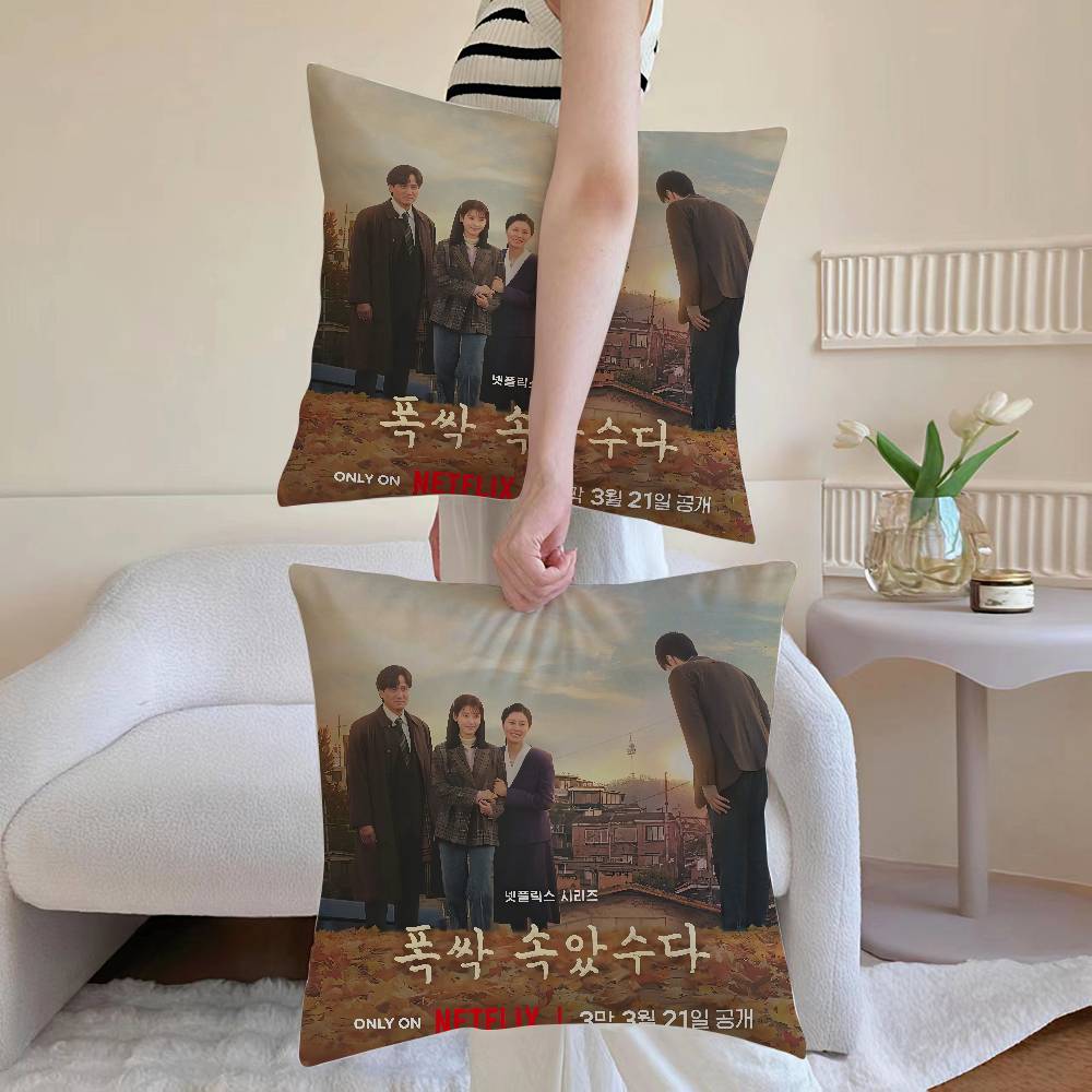 When Life Gives You Tanger Pillow Case Sofa and Living Room Decorative Cushion Covers Dust-proof and Mite-proof Invisible Zipper