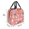 Nurse Tool Pattern Insulated Lunch Tote Bag for Women Nursing Resuable Thermal Cooler Food Lunch Box Work School Travel