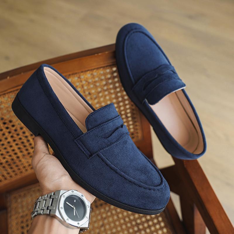 High Quality Men Loafers Comfortable Lightweight Casual Shoes Leather Dress Shoes Slip on Flat Fashion Business Shoes Moccasins