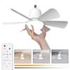 LED Ceiling Fan 30W Ø42 Cm, 6 Blades, E27, 3 Speeds, Remote Control, Timer