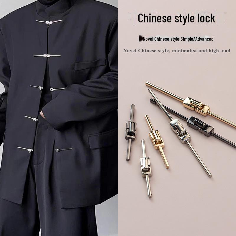 Мужской костюм Hengmeihe Tang с воротником-стойкой и пришитыми вручную металлическими пуговицами 417₽