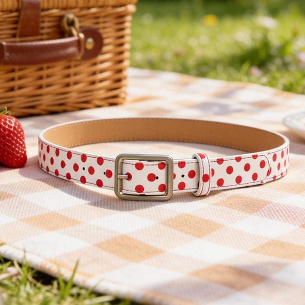 PU Polk Dot Belt Pin Buckle Leather Waist Belt Casual Women's Belt  Spicy Girls