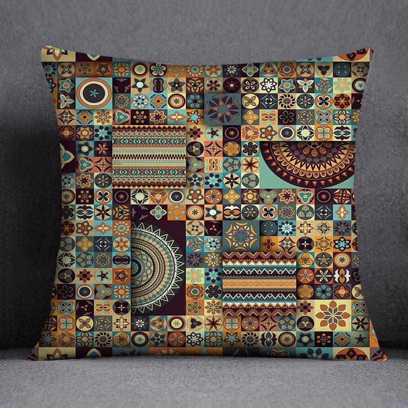 45x45 см Mandura Винтажный узор, домашний декор, наволочка, богемный декор в стиле хиппи, гостиная, диван, офисная подушка на талию, чехол для подушки 40x40cm