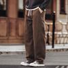 High-end American Retro Coffee Color Logging Casual Pants Men's Autumn Loose Straight New Overalls Men's
