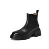 Fashion New Autumn/winter Genuine Leather Women Boots Round Toe Shoes for Women Fashion Platform Boots Women High Heels Chelsea Boots