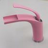 Pink Love Waterfall Bathroom Faucet - Brass Hot/Cold Basin Mixer, Sink Wash Crane Tap