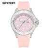 Sanda Student Sports Watch: Waterproof Quartz with Double Calendar, Transparent Case - Fashionable and Personalized for Kids.