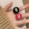 Adorable Cartoon Coal Ball Plush Ring for Women - Unique Autumn/Winter Design