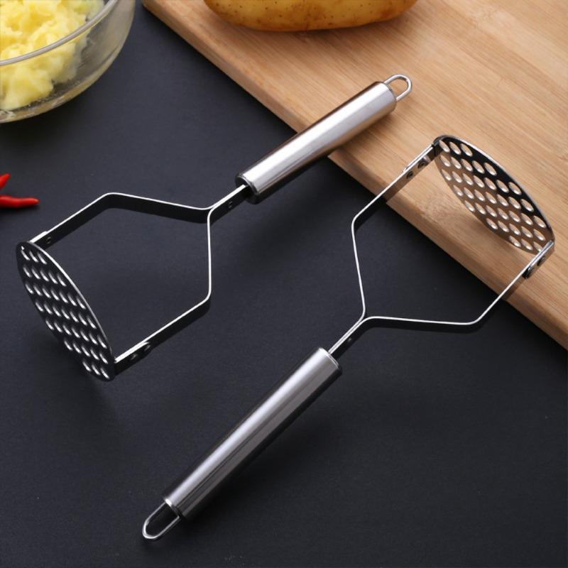 

Potato Masher Stainless Steel with Non-Slip Handle – Manual Crusher, Essential Kitchen Gadget for Mashed Food