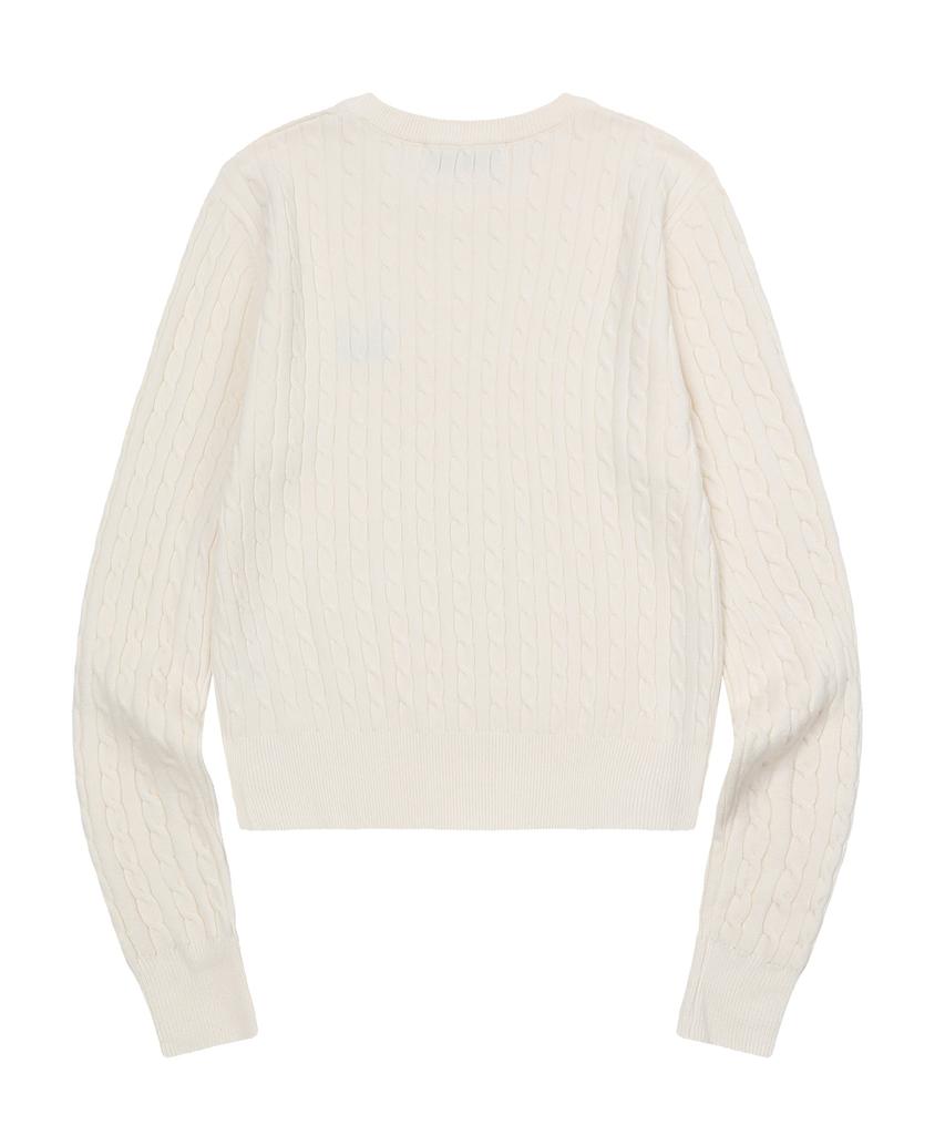 Mucent Jimmy Round Neck Crop Cable Knit (7 Colors)
