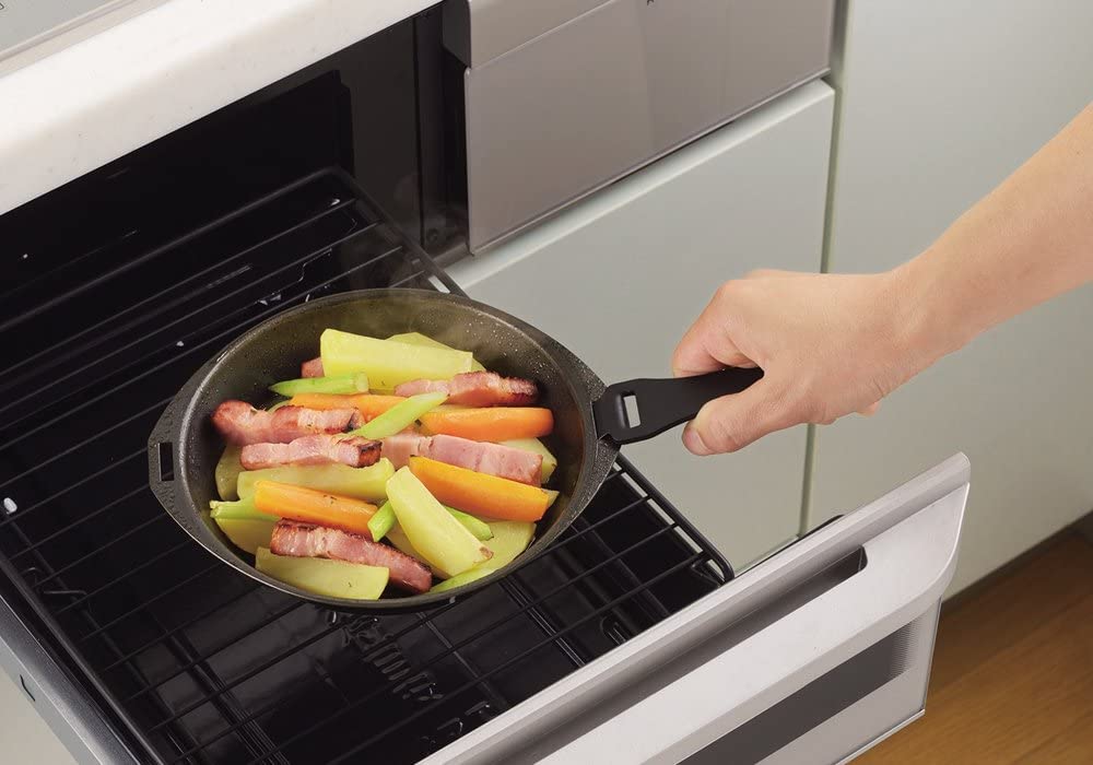 Pearl Metal Sera Cooking Round Grill Pan with Handle, 16cm, Made In Japan, HB-2586