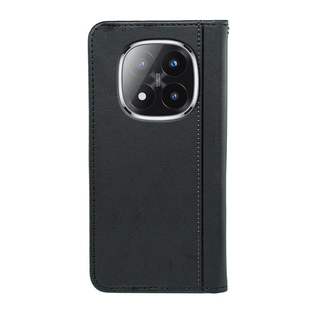 For Xiaomi Poco M8 Pro 5G/Redmi Note 15 Pro+ 5G (Global) Wallet Case Magnetic Closing PU Leather Phone Cover with Wrist Strap