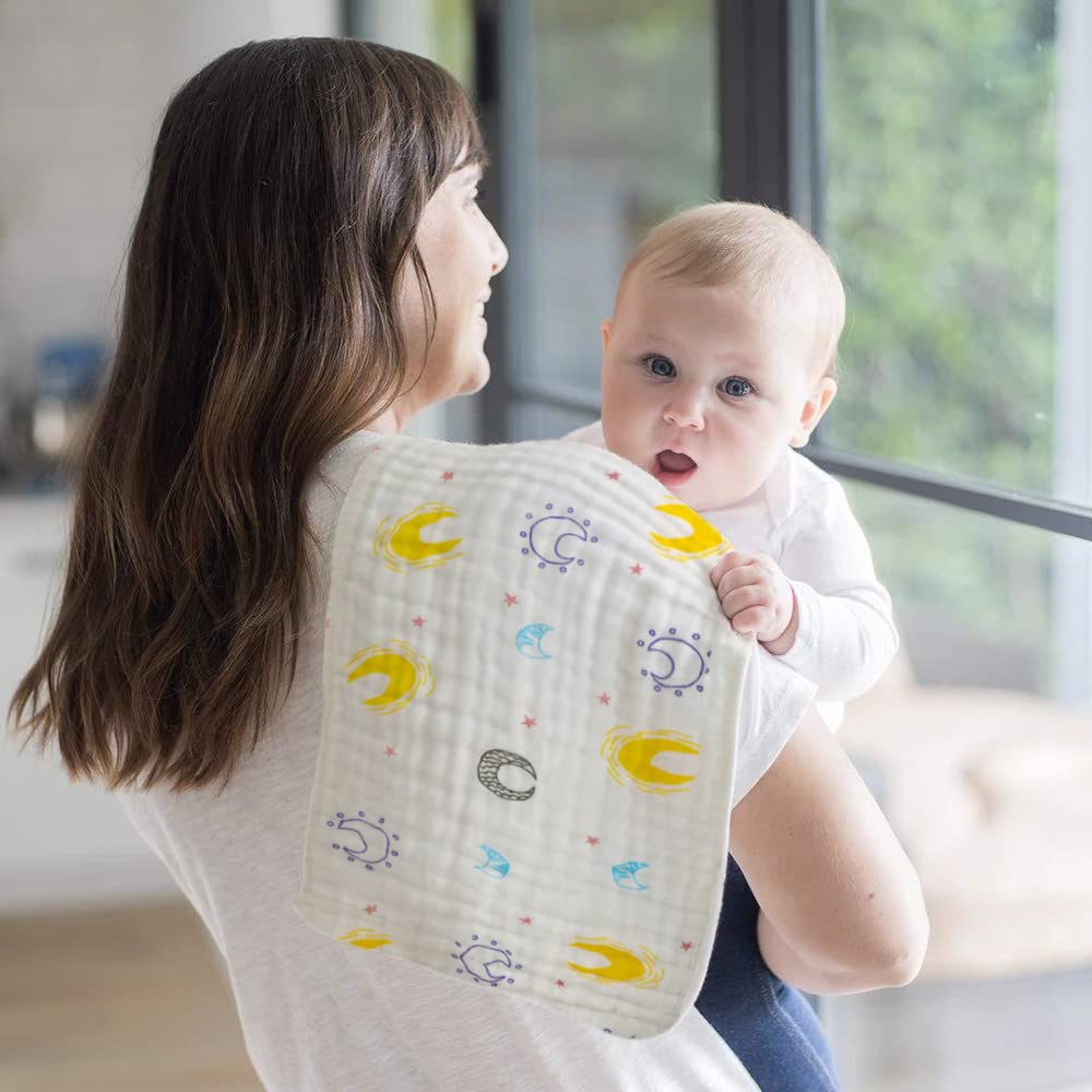 Gauze Baby Baby Baby with Baby Nursery Handkerchiefs, Towels, Gift, Prep, 12-Piece Set, 100% Cotton, Loops, Gift, Newborn, Girl, Boy,