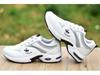 Men's White Sports Shoes: Air Cushion, Breathable, Non-Slip Leather, Trendy Casual Footwear for Autumn.