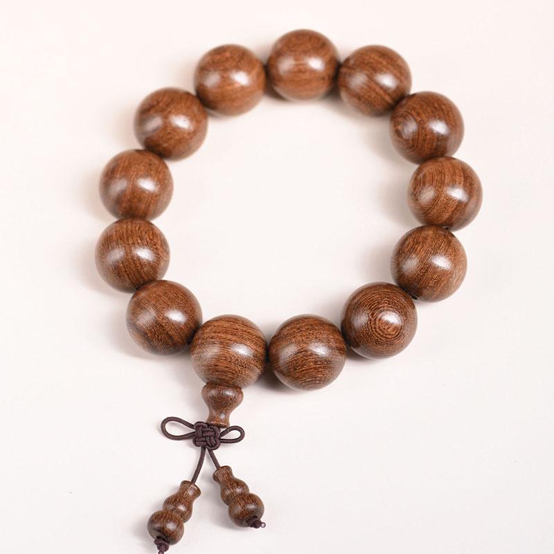Authentic Sandalwood Buddhist Prayer Beads Bracelet - Ethnic Style Jewelry