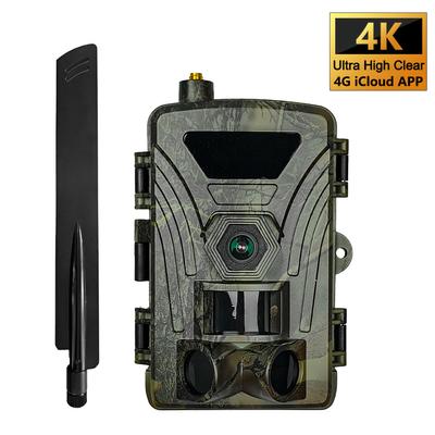 4G Trail Kamera 4K SIM Kartlı Avcılık Kamerası 60MP Fotoğraflar Hızlı Tetikli Yaban Hayatı Kamerası Kızılötesi