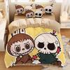 Schattig bubu beddengoed 2/3-delige slaapkamerset, kindercadeau tieners volwassene microvezel tweepersoonsbed dekbedovertrek met rits kamerdecor