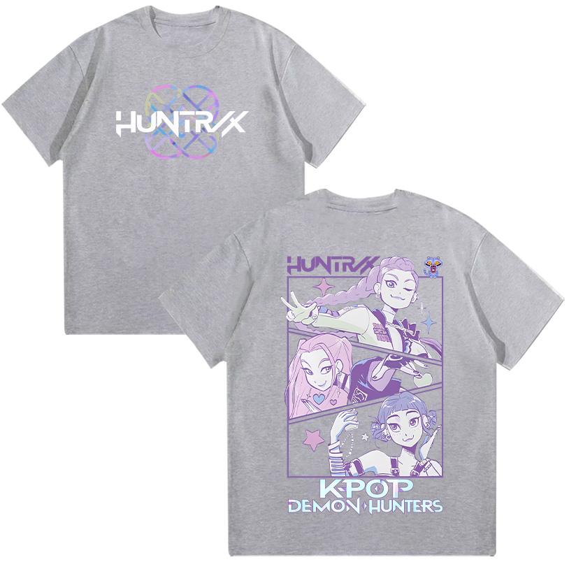 Kpop Anime Streetwear Kpop Demon Hunters T-shirts Fashion Y2K Aesthetic Tees Women/Men Summer Cotton Soft Clothing Short Sleeve
