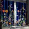 Set Of 2 Vintage Floral Wildflower Drapes Botanical Herb Design Curtains Bedroom Decoration Curtain Polyester Perfect For Sleeping Area