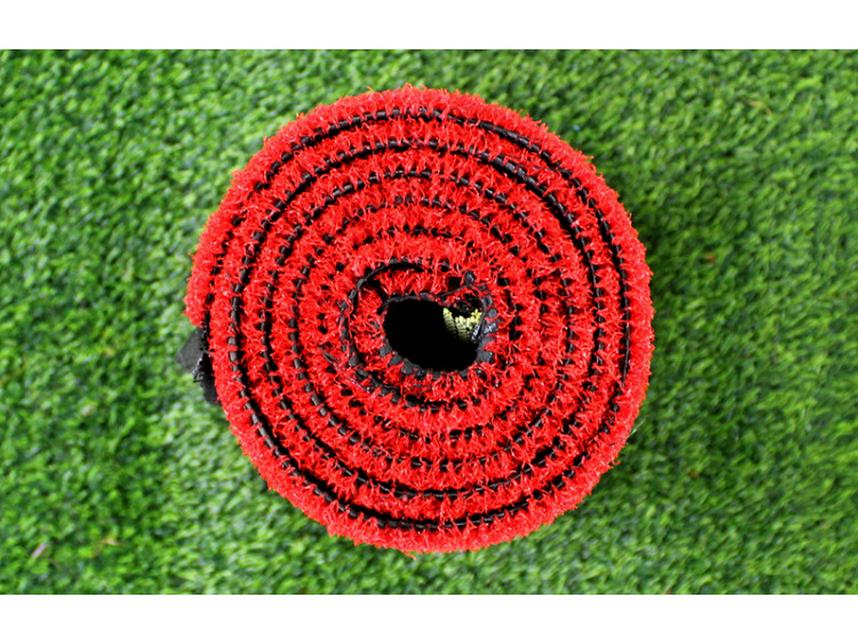 Simulation Red Bentgrass Carpet: Soundproof, Stain-Resistant Mat for Gateball Fields, Courtyards, and Wedding Areas.