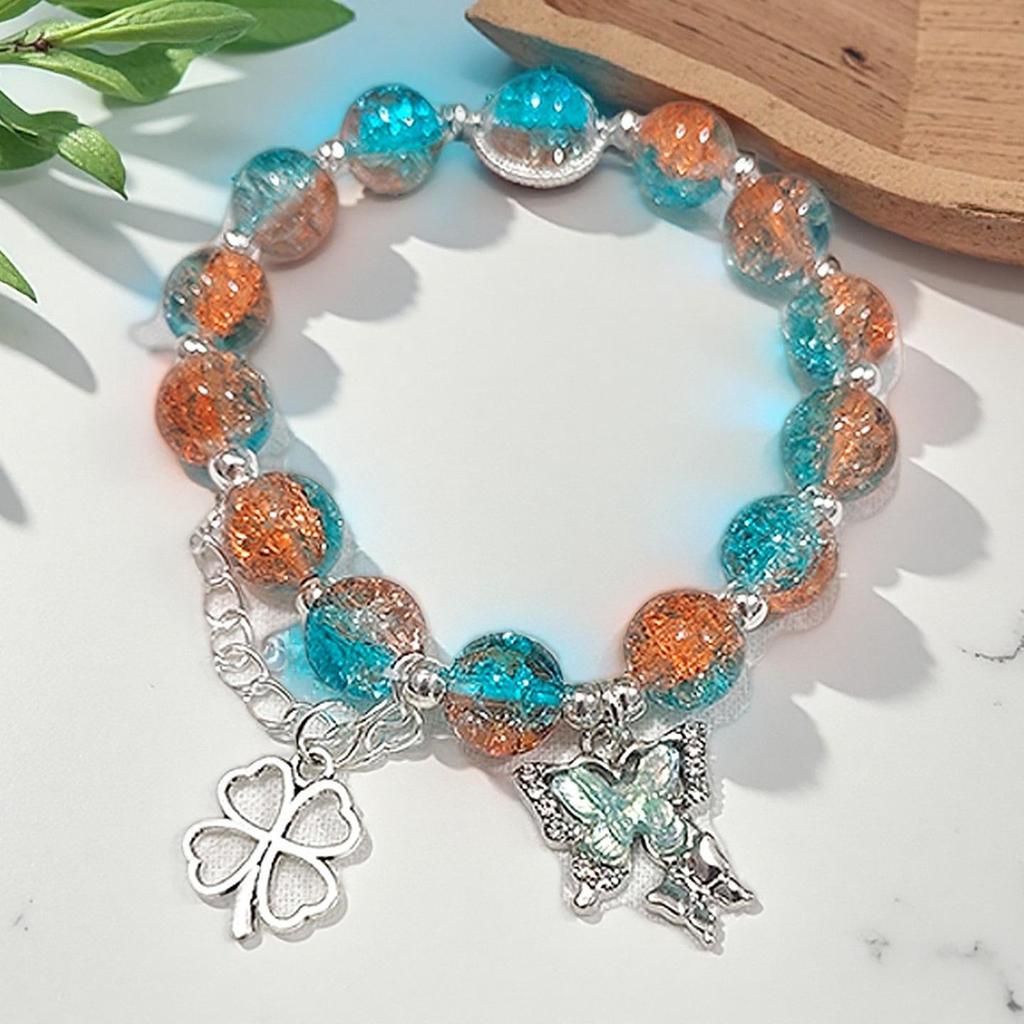 Daisy Popcorn Beaded Bracelet: Elegant Women's Hand Jewelry