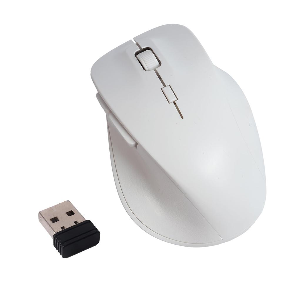 Wireless DPI 6 High Compatible with and Laptops Mouse, 3-Level Adjustable, USB, Buttons, 2.4GHz, Quiet, Cordless, Ergonomic, Battery-Operated,