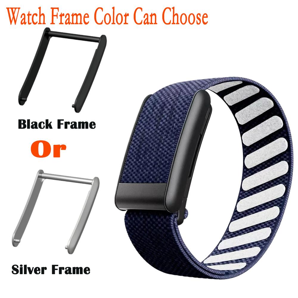 Kompatibel für Whoop 5.0 Nylon-Gewebe Weiches Atmungsaktives Verstellbares Ersatz-Armband für Whoop 5.0 Metallrahmen Band Zubehör