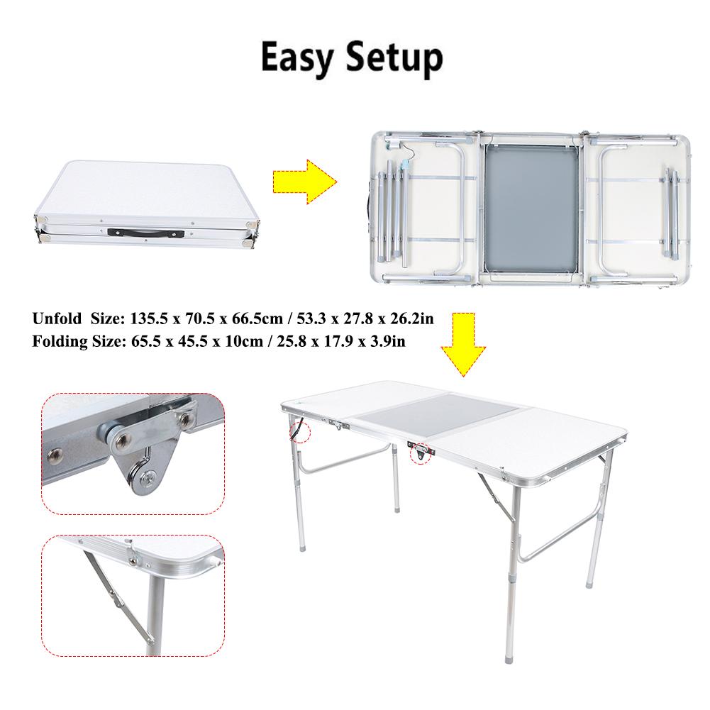 Folding Table Portable Aluminum Alloy Multipurpose Indoor Outdoor Party Camping Furniture Supplies