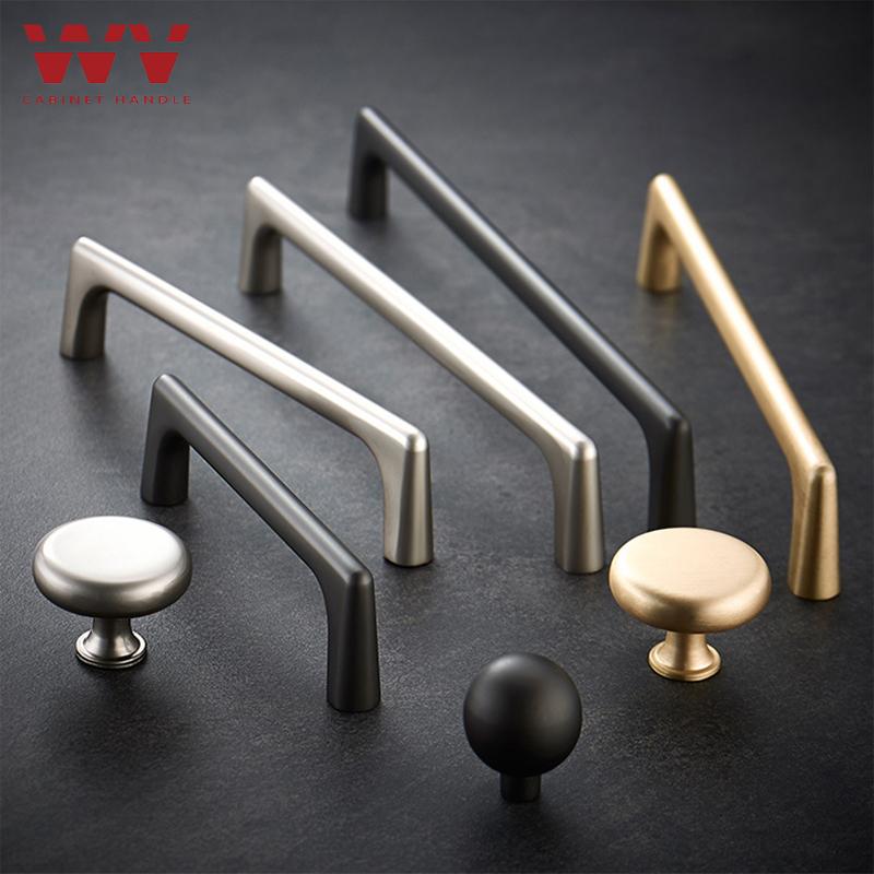 WV Black Kitchen Cabinet Storage Handles 96-320mm Dressers Cupboard Closet Wardrobe Door Drawer Knobs Furniture Hardware Pulls