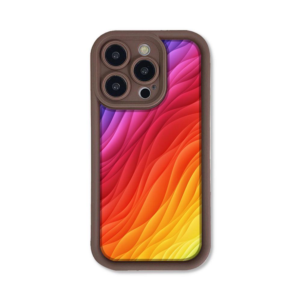 Color gradual change wave for iPhone17 mobile phone case Apple 17promax new 2026 fine hole 13/12