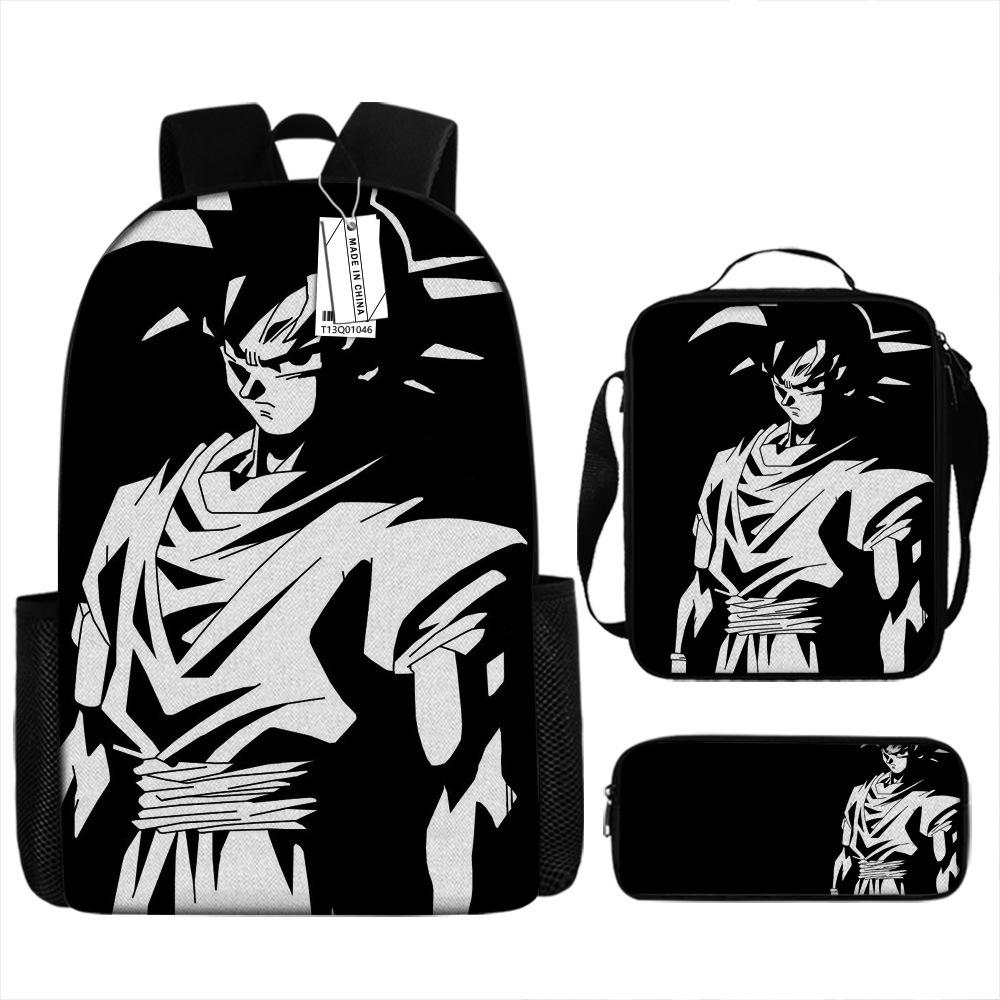 Dragon Ball three-piece backpack popular animation primary school schoolbag boys new bag