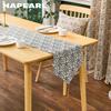1PC NAPEARL Retro Chinese Blue and White Porcelain Printed Cotton and Linen Table Runner for Dining Table Coffee Table Home Decor
