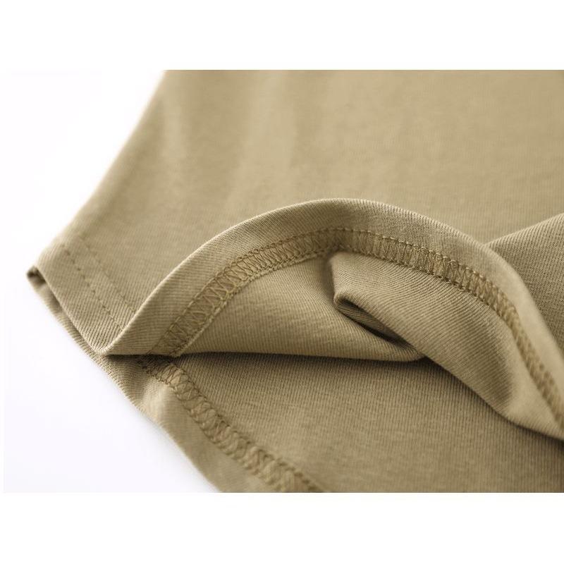 Women's Summer Short-sleeved Irregular Arc Slim Thin U-neck Cotton T-shirt