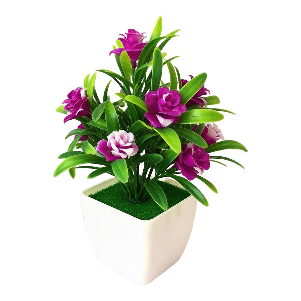For Miniature Bonsai Flower Potted Artificial Plant for Home and Office Decoration Lifelike Simulation Colorful 12CM 20CM