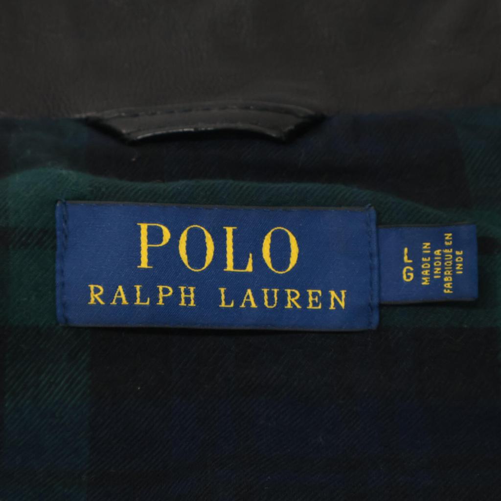 POLO RALPH LAUREN [Domestic Regular] Lambskin Single Riders Jacket L blackUsed