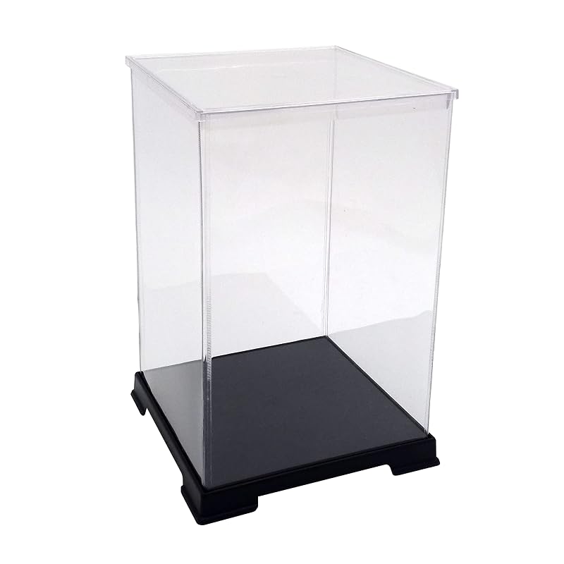 Octagon Figure Display Case, 12cm (W) X 12cm (D) X 20cm (H), Transparent Plastic