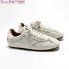 Hong Kong Style Leather Retro Forrest Gump Shoes Women's Spring Soft Sole Light Non-slip Casual Sports Running Shoes Show Feet Small German Training 