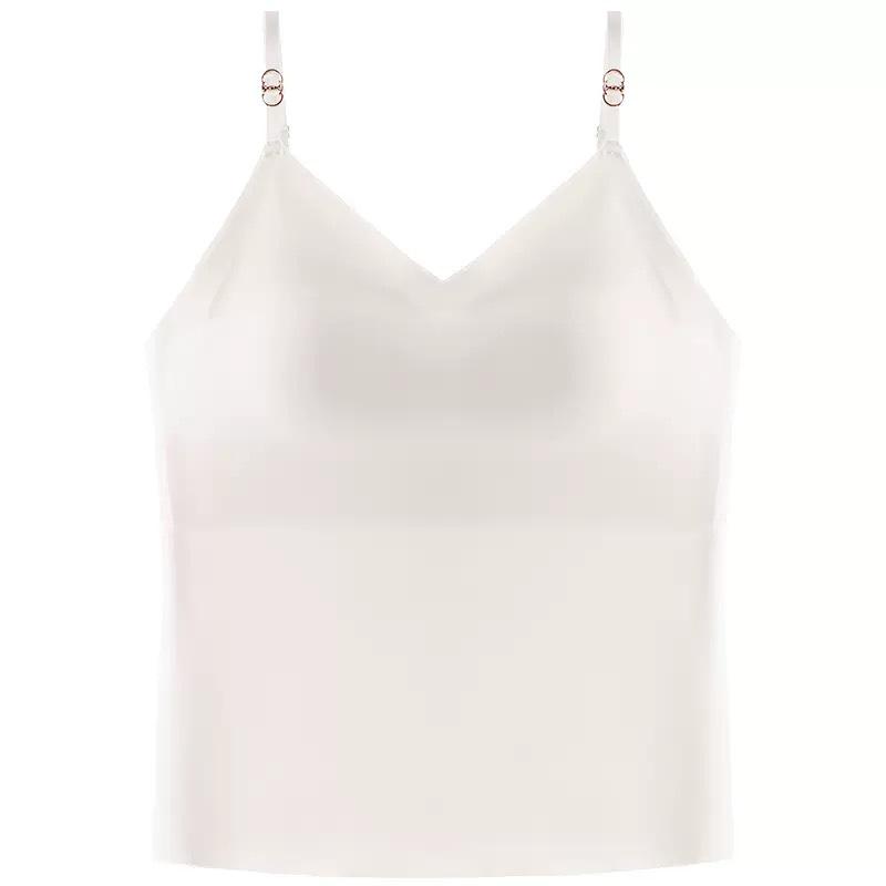 Kamizelka damska głęboko wycięta w kształcie litery V, upiększająca skórę - Wygodna, przyjazna dla skóry, bezszwowa kamizelka z wyjmowanymi wkładkami masującymi