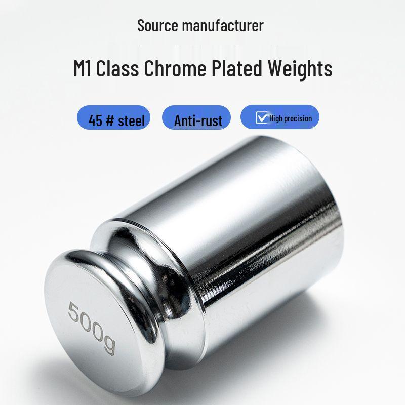 

M1 Class Chrome-Plated Steel Calibration Weights for High-Precision Scales (1g, 100g, 500g) 2g