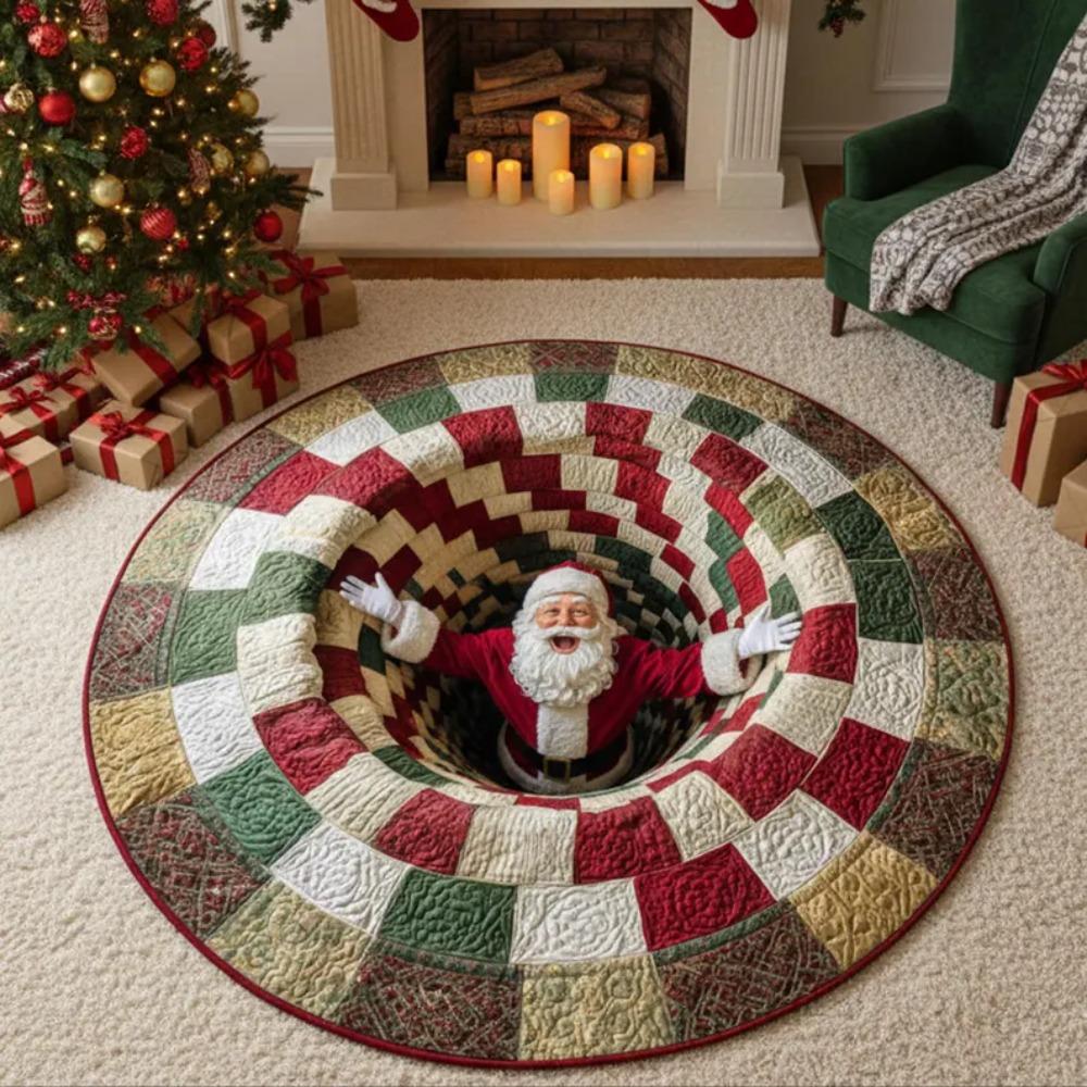Christmas Santa 3D Printed Rug Welcome Rug Indoor Santa Claus Christmas Rug Decor Door Mat Winter Home Decor Bedroom Decor